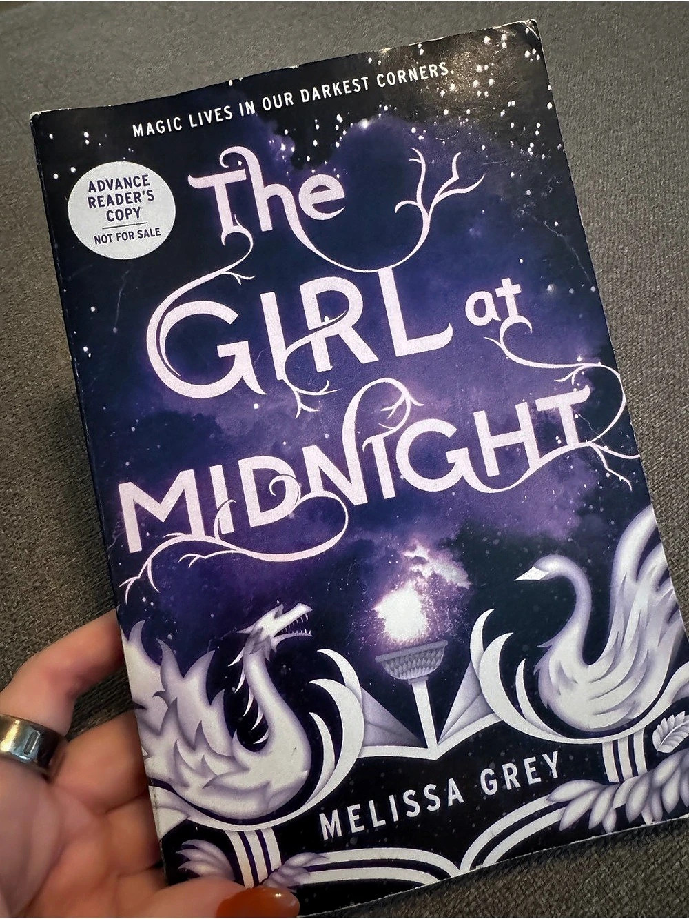 Delacorte Press The Girl at Midnight Fantasy Novel Purple & Black